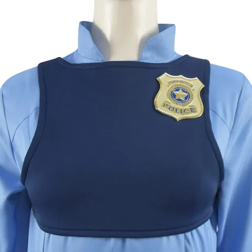 Vista 4 de Traje de carnaval de Halloween de Zoo Topia, uniforme de conejo de Judy Hopps con bolsa, disfraz de cosplay de Nick Wilde