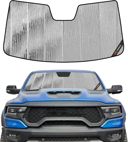Vista 26 de Pigenius Parasol de Parabrisas para Dodge Ram 1500 2002-2008 Protección Solar para Ventana Delantera - Salvaguarda