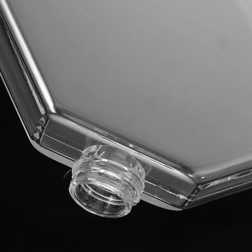 Vista 8 de BESTonZON Botella de agua plana pequeña a prueba de fugas para acampar