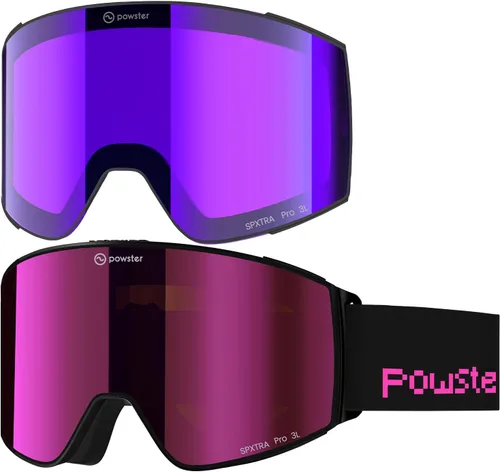 Vista 10 de Ski Goggles Snow OTG Snowboard Goggles Magnetic Interchangeable Lens Frameless UV Protection Anti-fog mobile Skating
