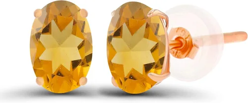 Vista 48 de Aretes ovalados de plata de ley 925 maciza chapados en oro de 0.236 x 0.157 pulgadas con piedra natal genuina para mujer Aretes de tuerca Amatista