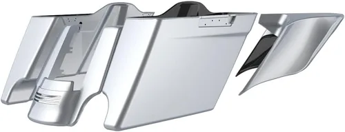 Vista 40 de Cubiertas laterales de alforjas estiradas para motocicleta, extensión extendida para Harley Touring 2014+ - Whisky ámbar Amber Whiskey