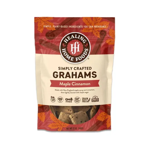 Vista 12 de Healing Home Foods Galletas Graham clásicas horneadas, sin gluten, hechas con harina de almendras, jarabe de arce orgánico y canela orgánica
