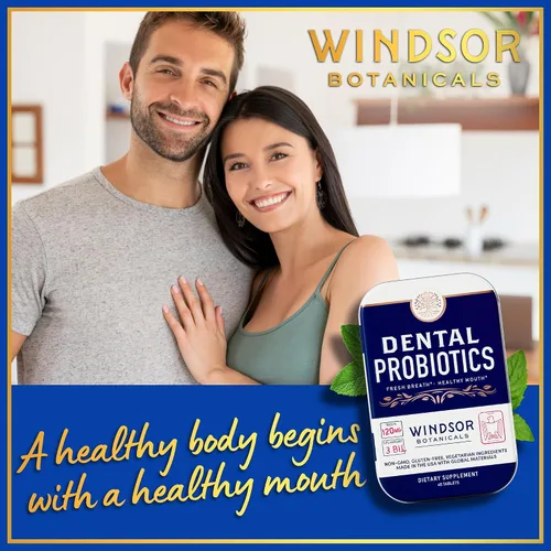 Vista 7 de WINDSOR BOTANICALS Suplementos de apoyo para el colesterol y probióticos dentales para el aliento fresco