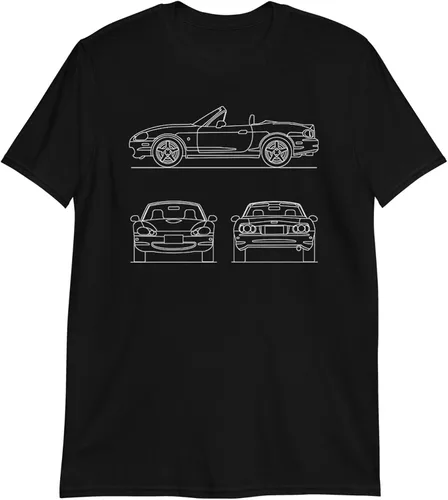 Vista 4 de MX-5 Roadster Miata Sports Car - Camiseta para hombre de Japón Eunos Sports Cars