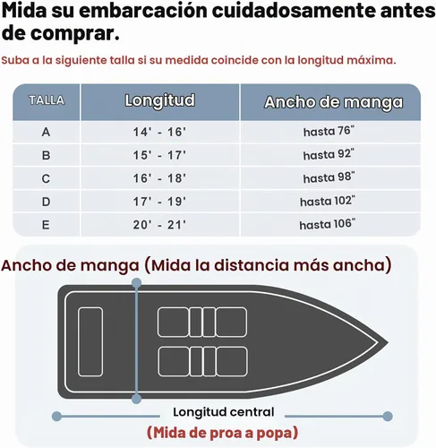 Vista 7 de Explore Land Cubierta impermeable 900D para barco, 14'-16' de largo 76 Azul / Patchwork