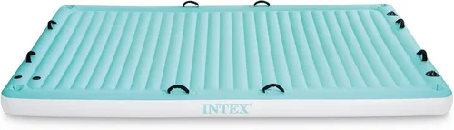 Vista 2 de INTEX 56289EP Salón de agua flotante inflable: asas de tela suave - portavasos integrados - amarres seguros - capacidad de peso de 880 libras - 122