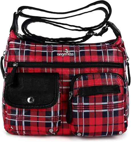 Vista 18 de Angel Kiss Bolsos cruzados para mujer, bolsos de hombro y monederos medianos de piel sintética Ladies, Medium, Faux Leather