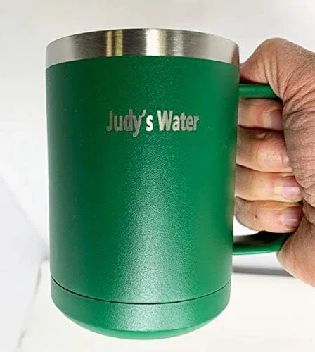 Vista 4 de Comfort House Taza personalizada con tus propias palabras, acero inoxidable con tapa superior deslizante, 15 onzas, # J0224