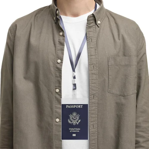 Vista 3 de 10 fundas protectoras transparentes para pasaporte, 4 x 6 pulgadas, impermeables, de plástico, para viajes, fundas verticales sin cremallera