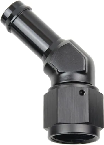 Vista 26 de Recta 6AN hembra giratoria a 1/4 "empuje en manguera adaptador de montaje de púas aluminio negro