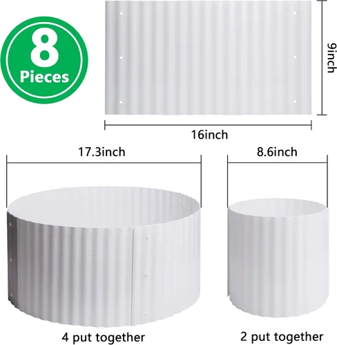 Vista 2 de DECOHS 8 piezas de collar de rosa de invierno, conos de rosa cálidos para plantas conectables a plantas, cubierta protectora de plantas de rosas