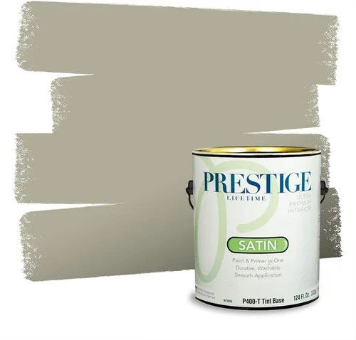 Vista 183 de Prestige Paints - Pintura exterior e imprimación en uno, 1 galón, plano, compatibilidad comparable con el color menta «Whipped Mint» de Behr