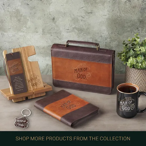 Vista 7 de Christian Art Gifts Taza grande de cerámica inspiradora con escritura bíblica para café y té para hombres: Versículo bíblico que anima al hombre