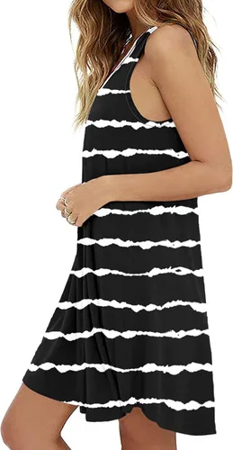 Vista 2 de MOLERANI Vestido holgado simple y casual para mujer