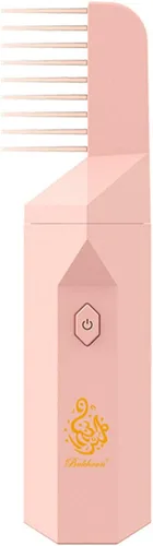 Vista 9 de Quemador de incienso árabe, peine electrónico portátil Bakhoor, difusor de aroma musulmán de Ramadán, soporte recargable por USB (negro)