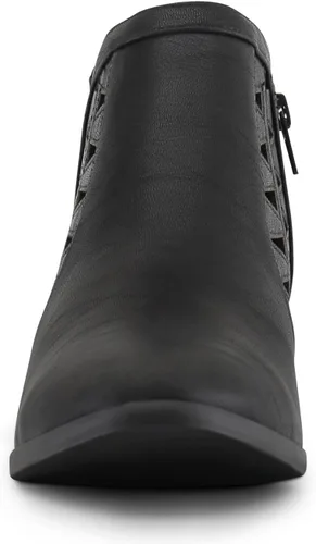 Vista 3 de Marco Republic Oslo - Botines tobilleras perforados para dama con tacón grueso apilado.