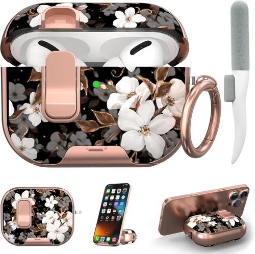 Vista 11 de Funda para Apple AirPods Pro 3 2025 con bloqueo de seguridad y soporte para negro - p