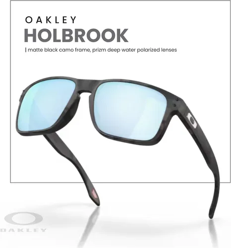 Vista 5 de Oakley Holbrook OO9102 - Gafas de sol cuadradas para hombre + paquete con correa + paquete con kit de gafas de diseñador iWear