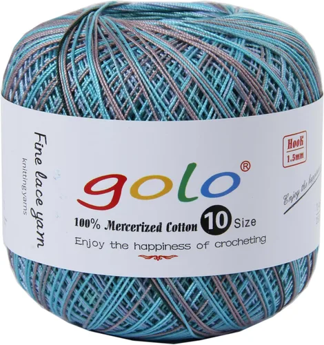 Vista 154 de Golo - 3 bolas de hilo de ganchillo tamaño 10, hilo de crochet para tejer a mano 102