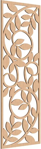 Vista 191 de 9 3/8"W x 24 3/8"H x 1/4"T Utica Decorativo Fretwork Madera Paneles de Pared, Abedul