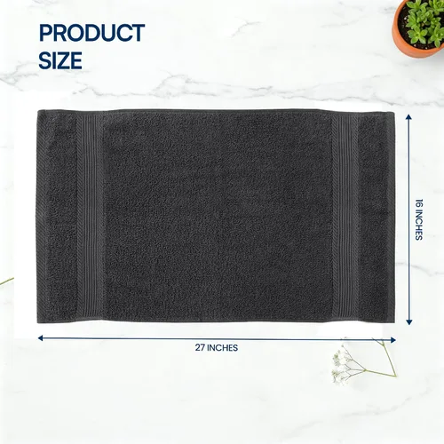 Vista 5 de Linteum Textile Supply Toalla de mano negra prémium de 16 x 27 pulgadas, 100% algodón, sin torsión, absorbente, de secado rápido, duradera
