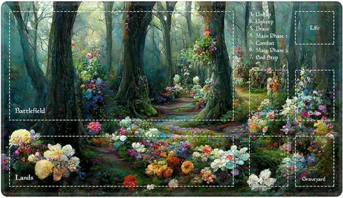 Vista 15 de Alfombra de juego con zonas para juego de cartas MTG, alfombras de juego de mesa, alfombras de juego de mesa de Magic, 61x35.5 cm, alfombra de juego