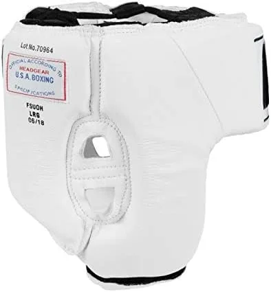Vista 5 de Fighting Sports USA Boxing Comp Headgear (cara abierta), blanco, mediano
