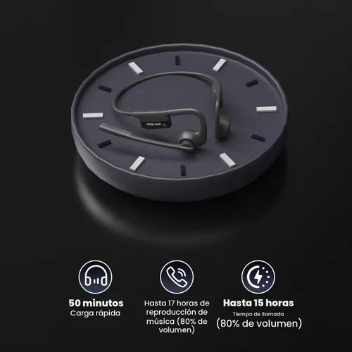 Vista 5 de SANOTO Auriculares de oreja abierta con micrófono, auriculares inalámbricos de oreja abierta Bluetooth 5.3/emparejamiento multipunto/micrófono
