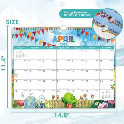 Vista 5 de Calendar 2027-2028 - 2 Year Wall Calendar 2027-2028, Jan 2027 - Dec 2028