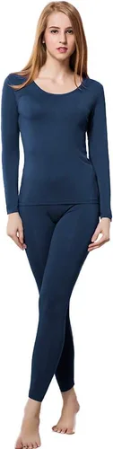Vista 14 de Women's Thermal Underwear Base Layer with Fleece Lined Winter Cold Weather Negro