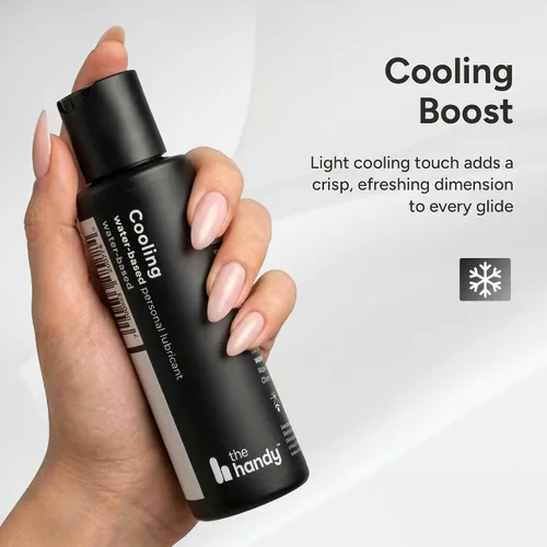 Vista 3 de The Handy Cooling Lube Water-Based Personal Lubricant Tingling 2 fl oz Fresh tingle on contact, smooth glide, non-sticky and rinses clean, and