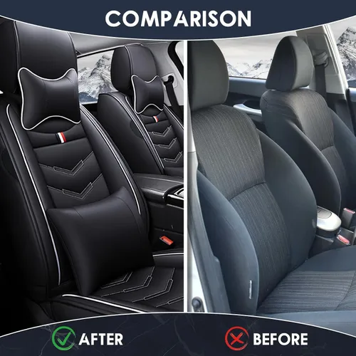 Vista 25 de Funda de asiento de auto de 2 asientos para Dodge Challenger 2000-2023, funda de cojín duradera, resistente al desgaste, impermeable, transpirable