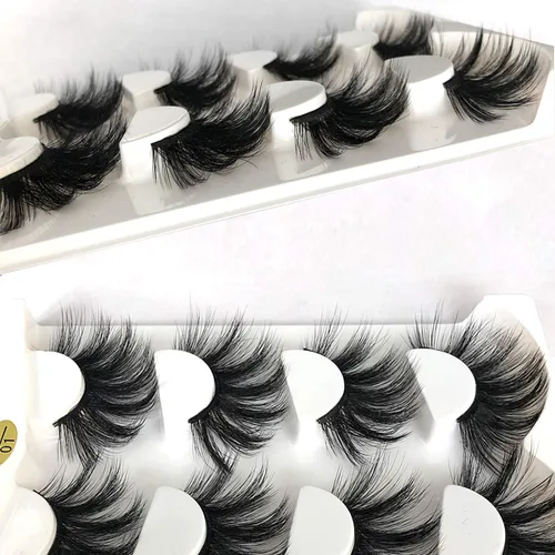 Vista 5 de Mikiwi Pestañas postizas de visón de 25 mm, pestañas de 25 mm, pestañas de visón sintético 6D, pestañas postizas de visón, pestañas dramáticas