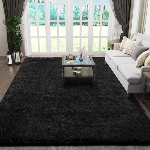Vista 78 de Ophanie - Alfombras para sala de estar, antideslizante y suave, de felpa grandes y peludas para dormitorio, peludas para niños y niñas, decoración
