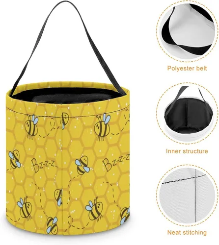 Vista 4 de Lindas ranas Kawaii de Halloween, cubo de truco o trato, bolsa de dulces para niños, decoraciones de Halloween