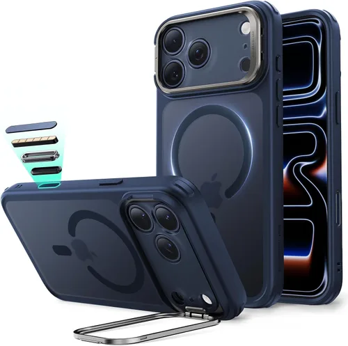 Vista 37 de ESR Funda para iPhone 13 Pro, compatible con MagSafe, protección de grado militar a prueba de golpes, soporte de anillo de cámara integrado, funda