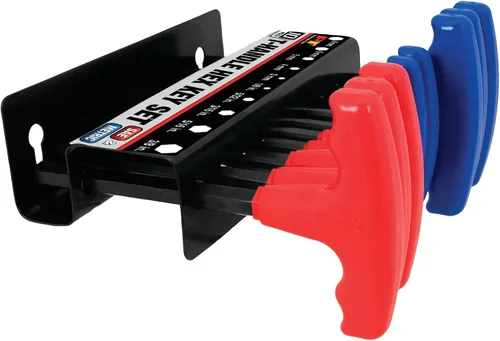 Vista 4 de Performance Tool W80277 Juego de 10 llaves Allen con mango en T SAE y métricas, juego de llaves hexagonales de brazo largo