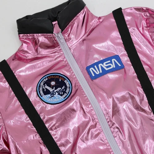 Vista 18 de GRAJTCIN Disfraz de astronauta para mujer, traje espacial brillante para Halloween, disfraz de astronauta