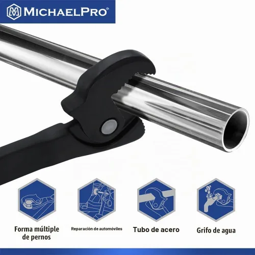 Vista 4 de MichaelPro Llave de Ajuste Automático de Tamaño 3/16" a 11/16", "MP001229", "Negro