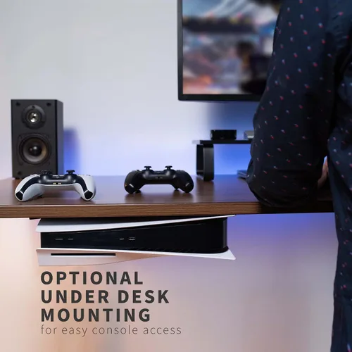 Vista 3 de VIVO Soporte de pared 2 en 1 y debajo del escritorio diseñado para consola de juegos PS5 Playstation 5 Standard y edición digital pantalla de pared