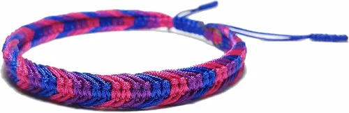 Vista 2 de LAMIBEE Pulsera tibetana con diseño de pansexualidad bisexual LGBT Proud Love Brazaletes de cuerda de amuleto y bohemio para mujeres y hombres