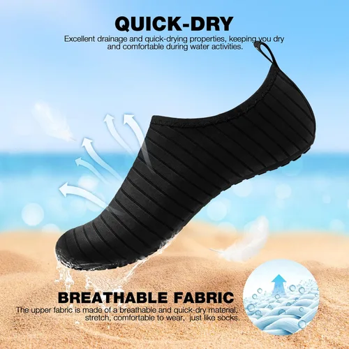 Vista 3 de SIMARI Zapatos de Agua para Hombre y Mujer, Calcetines Acuáticos para Playa, Pies Descalzos, Secado Rápido, Aerobics Acuáticos, Natación, Piscina