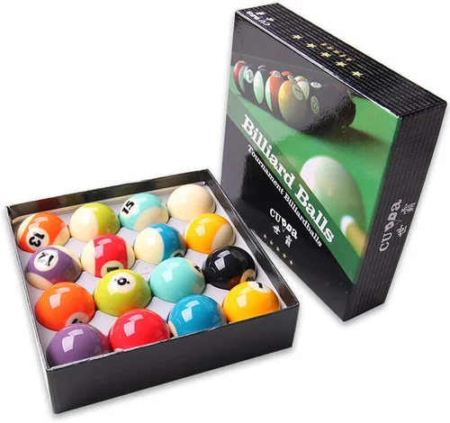 Vista 3 de CUPPA Juego de bolas de billar/bolas de billar profesional, 16 bolas completas para mesas de billar Brillante