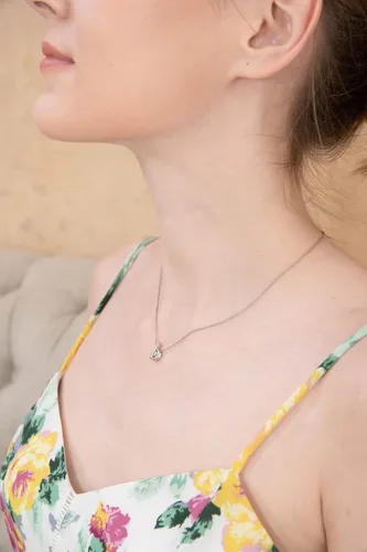 Vista 4 de B. BRILLIANT Collares con inicial para mujer, plata esterlina, pequeño, delicado, alfabeto, letra, nombre, colgante personalizado para mujer