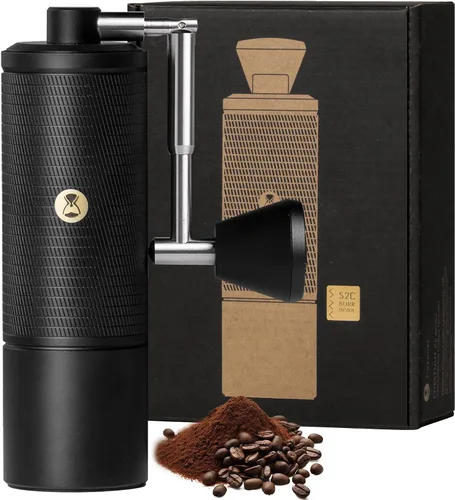 Vista 9 de Timmore Castaño C2S - Molinillo de café manual con ajuste interno de molienda ajustable, capacidad de 20g, molinillo de café manual con rebaba