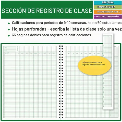 Vista 3 de Combinado de planificación y registro de la Compañía de Publicaciones ELAN: Un libro eficiente de 8-1/2" x 11" para planes de lecciones
