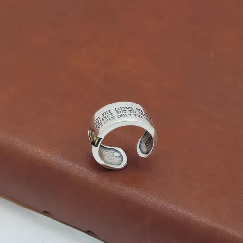 Vista 215 de Anillo de plata de ley 925, minimalista, ajustable, hecho a mano, para mujeres y niñas