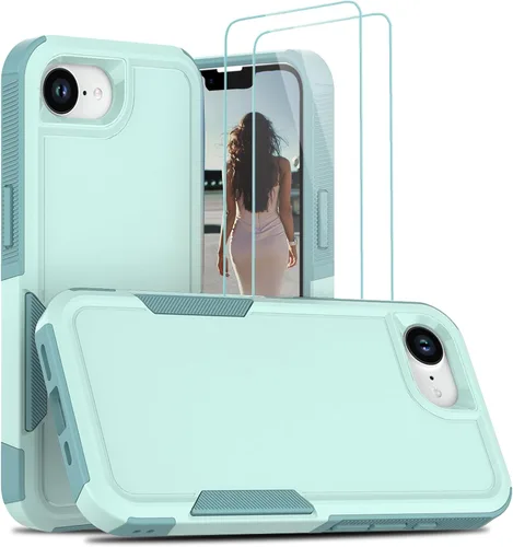 Vista 200 de Jeylly Funda para iPhone SE/Funda para iPhone 5S, Exterior de Plástico Duro que Absorbe Golpes + Interior de Silicona de Goma Defensor contra
