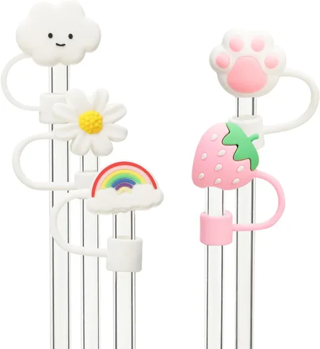 Vista 2 de Funda de popote compatible con Owala de 40 onzas, tapa de popote compatible con Owala Cup de 40 onzas, cubierta de popote reutilizable a prueba